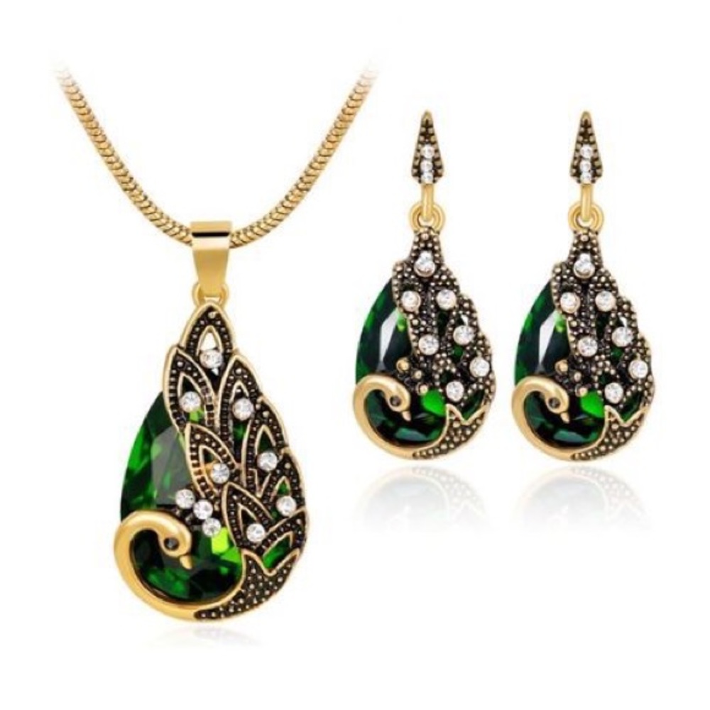 Peacock jewelry set